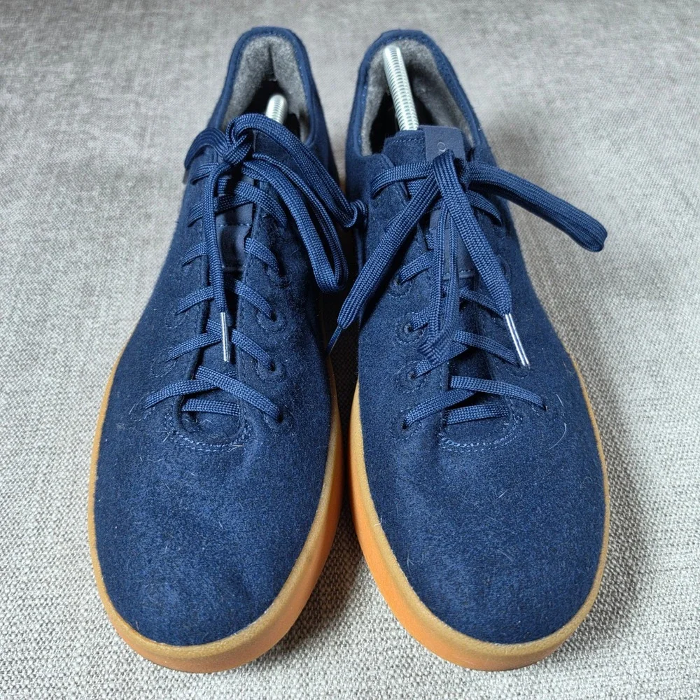 Allbirds Wool Pipers Mens 13 Navy Blue Wool Low Top Sneakers AT1623M130 MINT